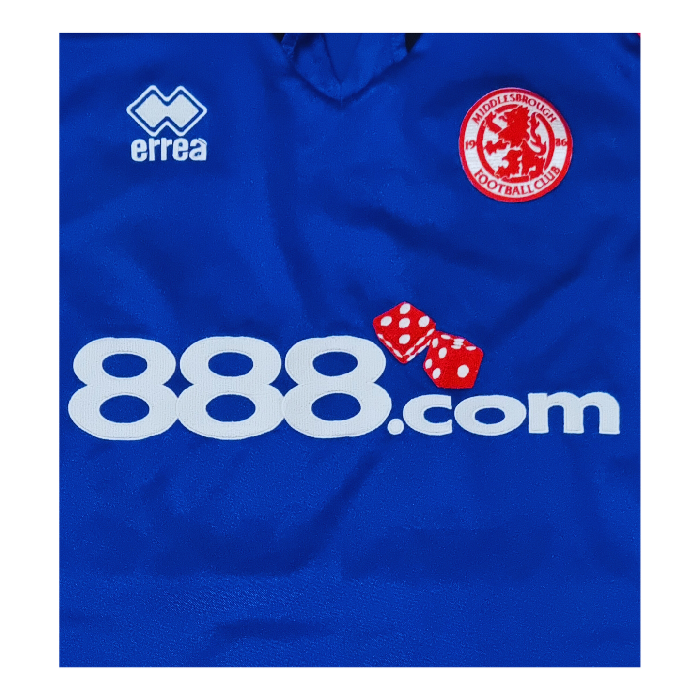 An Errea Middlesborough 2005/06 Away Jersey with the word 888 on it in Middlesborough condition.