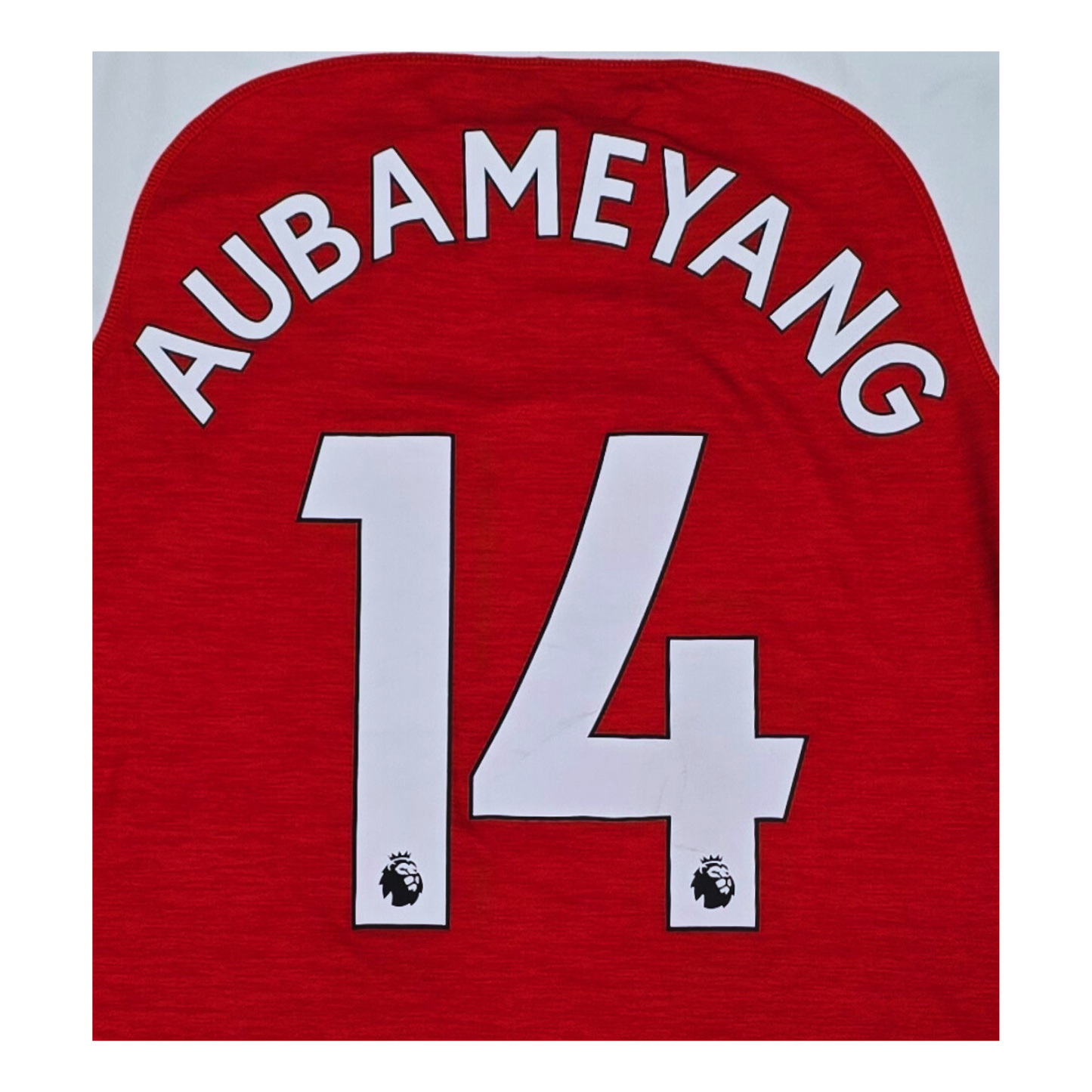 Arsenal 2018/19 Home Jersey - Pierre-Emerick Aubameyang Back Logo | Upcycled Locker