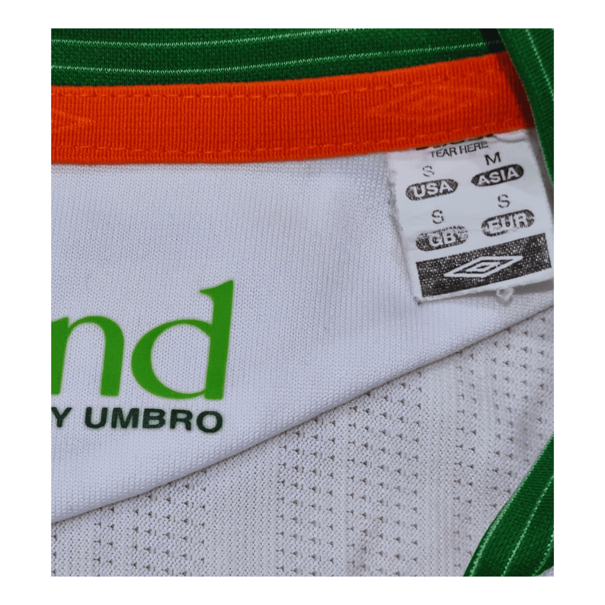Ireland 2007 Away Jersey Collar Tag | Upcycled Locker
