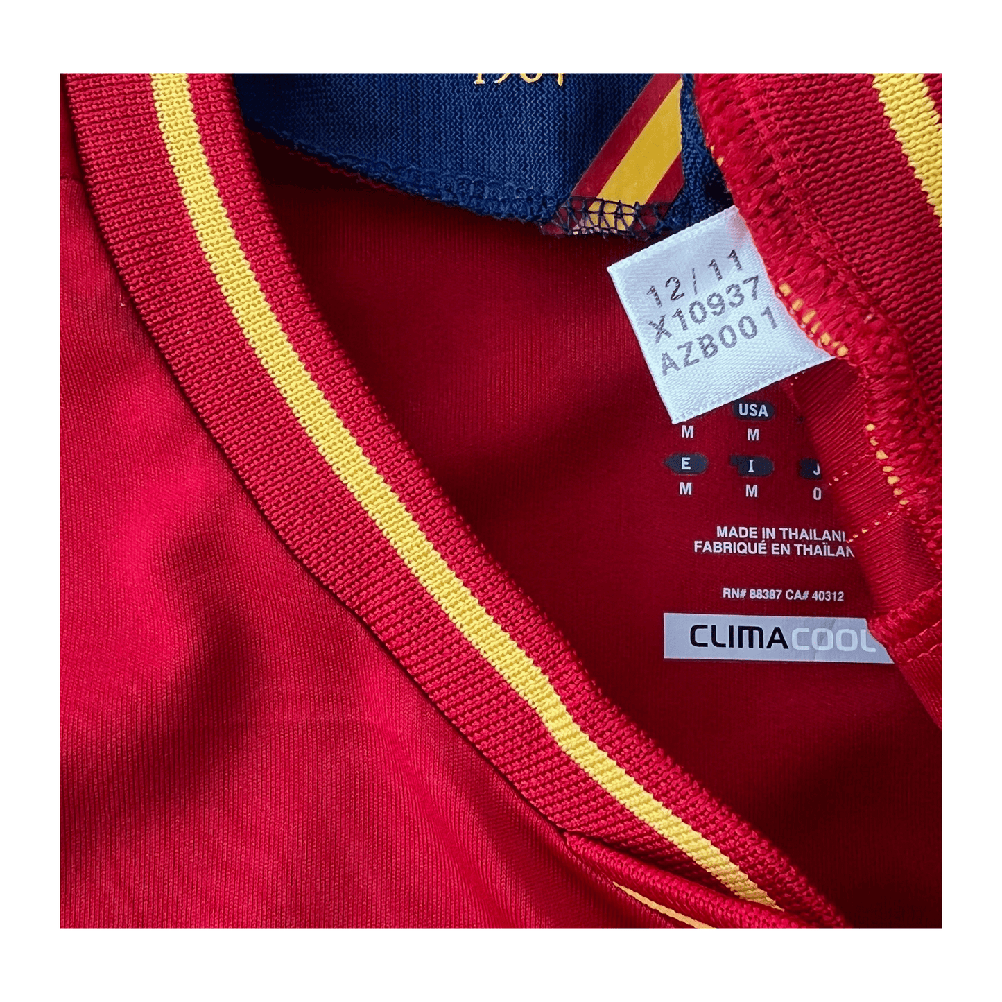 Spain 2012 Home Jersey - Tag