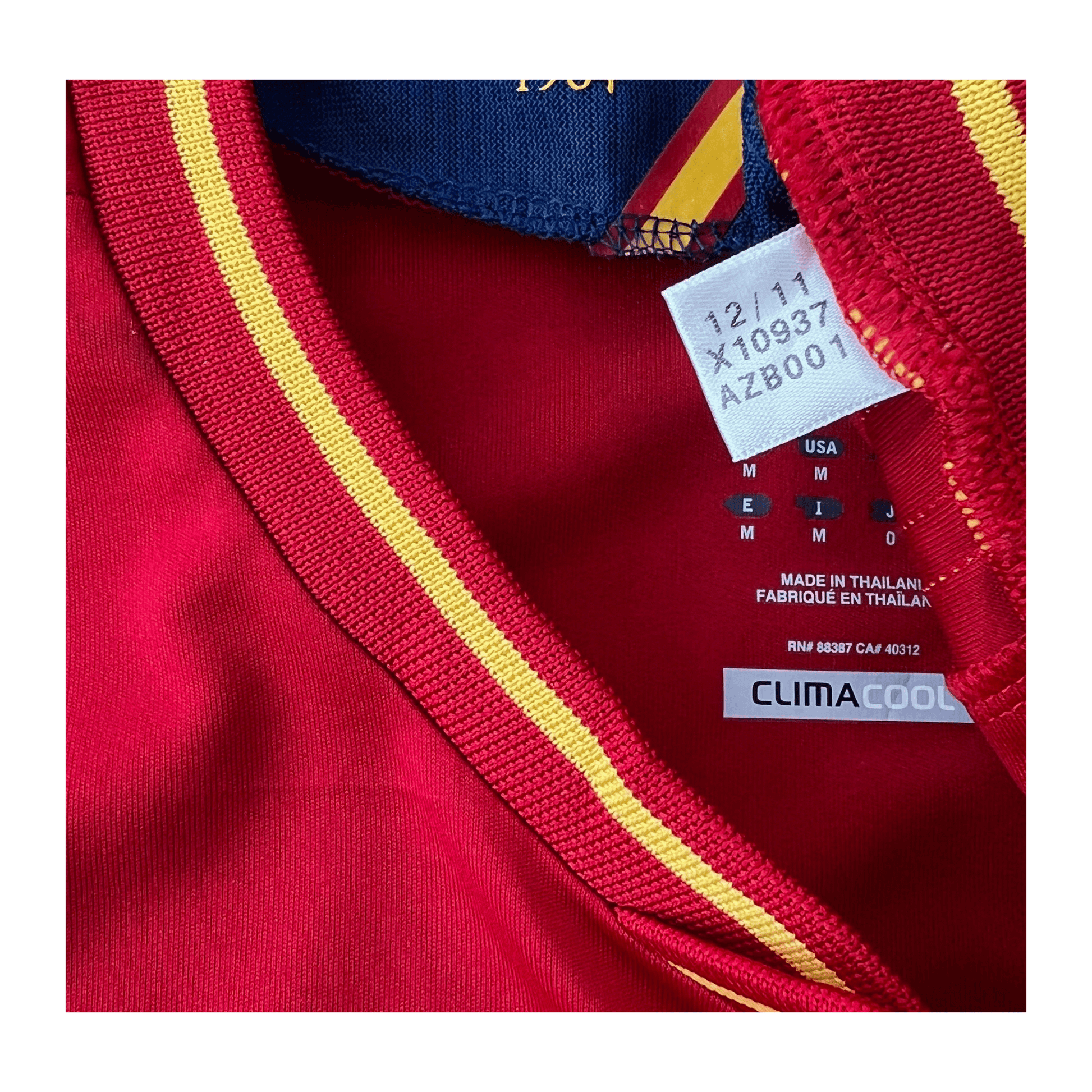 Spain 2012 Home Jersey - Tag
