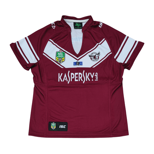 An ISC Manly Sea Eagles 2013/2015 Home Jersey in ladies size 14.