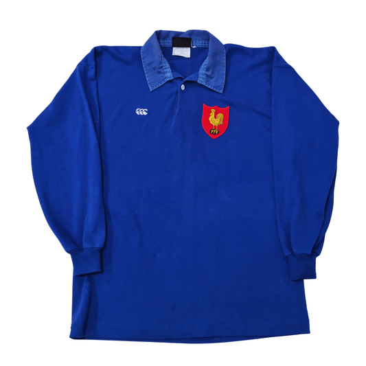 France Long Sleeve 'Retro' Rugby Jersey -  Front