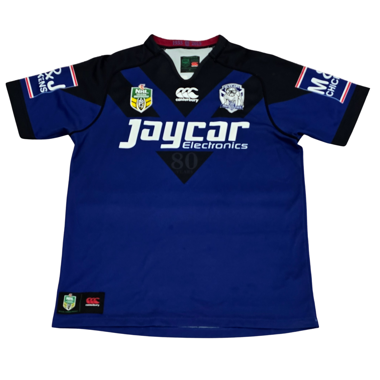 Canterbury Bulldogs 2015 Away Jersey Front