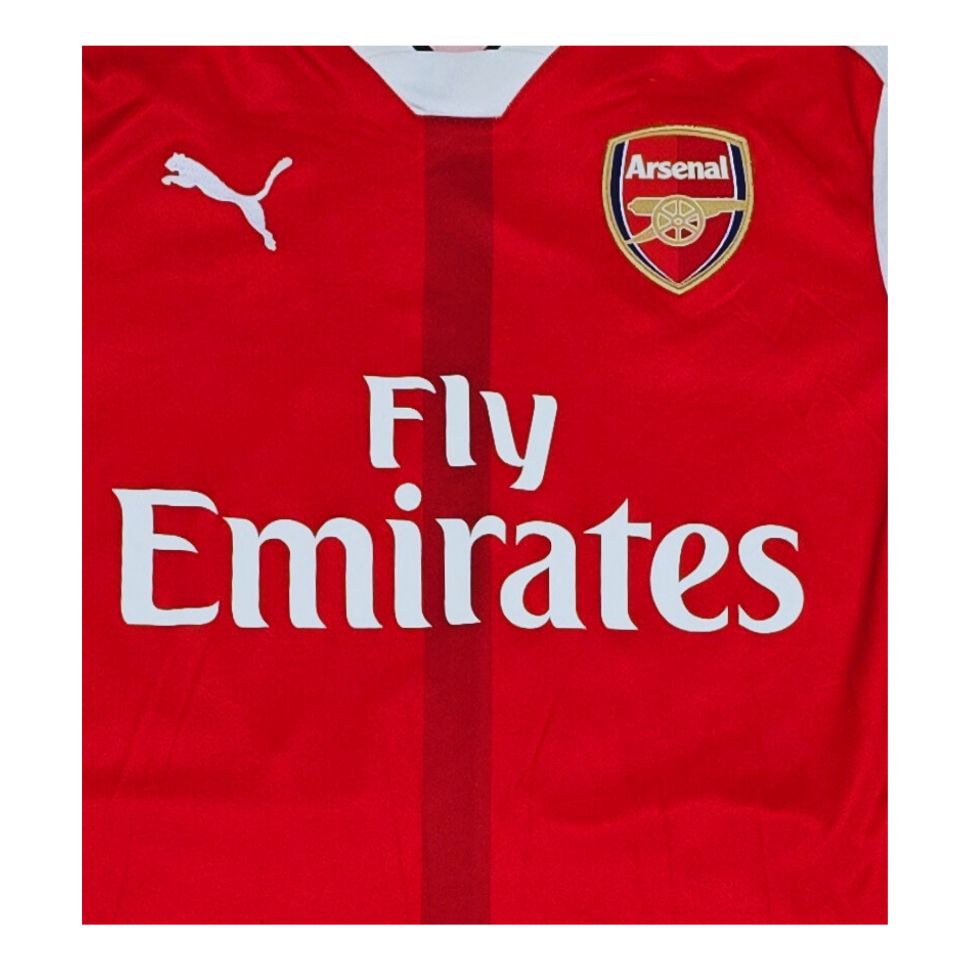 Arsenal 2016/17 Home Jersey - Alex Oxlade-Chamberlain Front Logo | Upcycled Locker