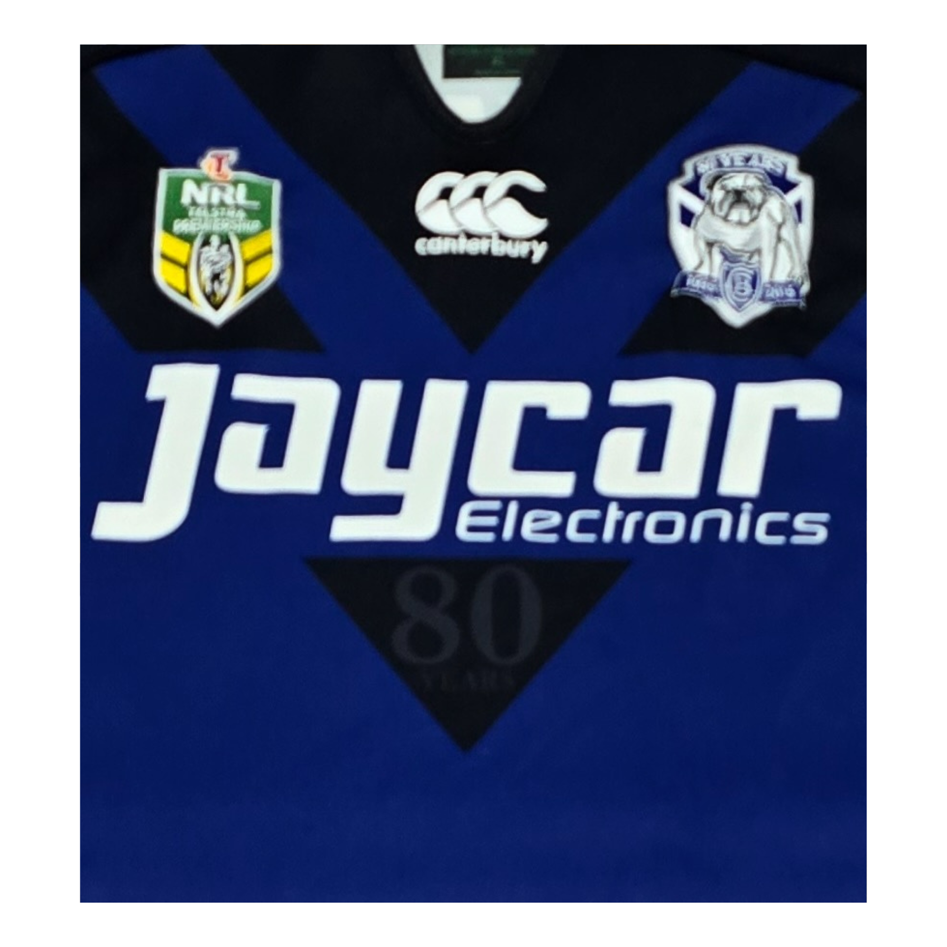 Canterbury Bulldogs 2015 Away Jersey Logos