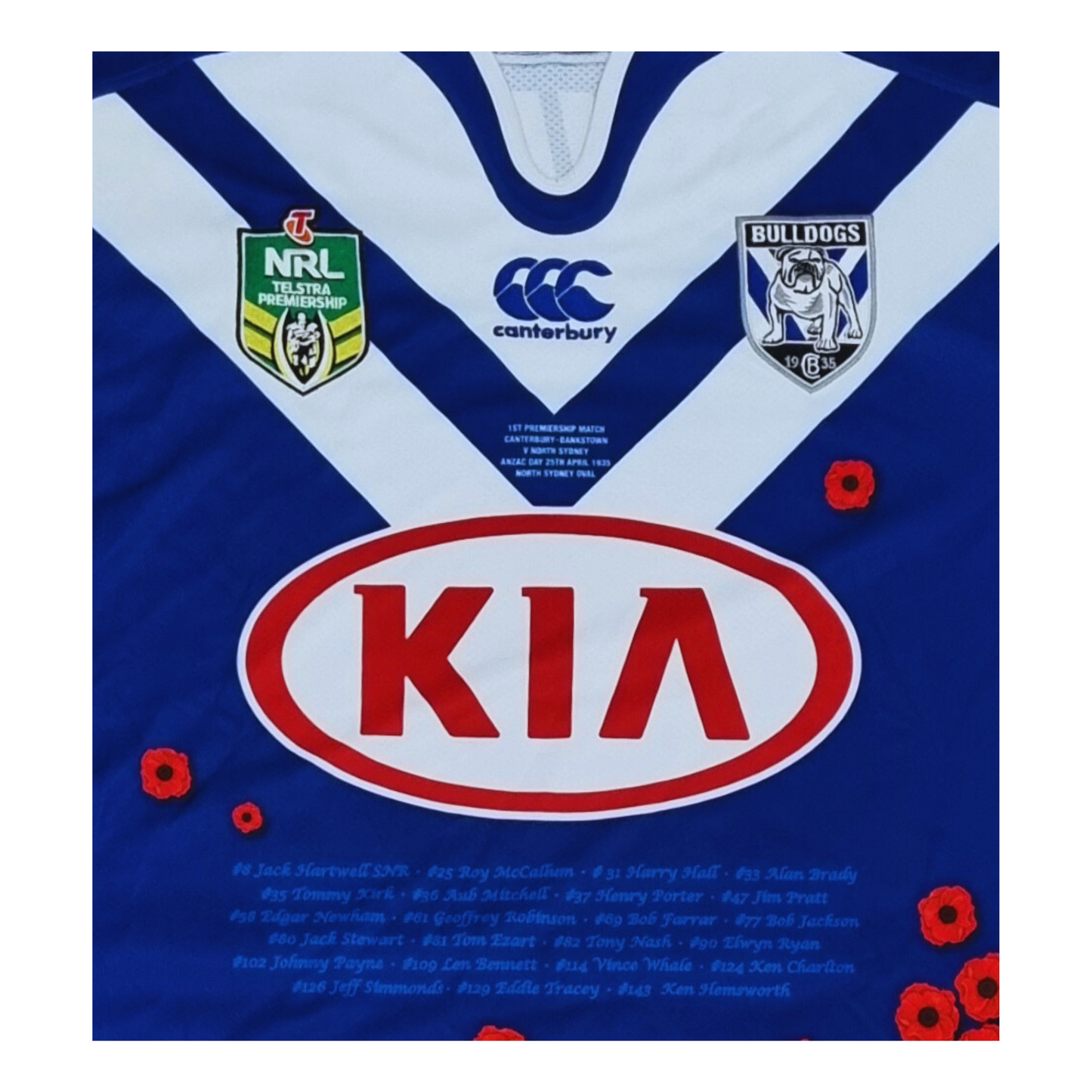 Bulldogs 2017 ANZAC Jersey - Front | Upcycled Locker