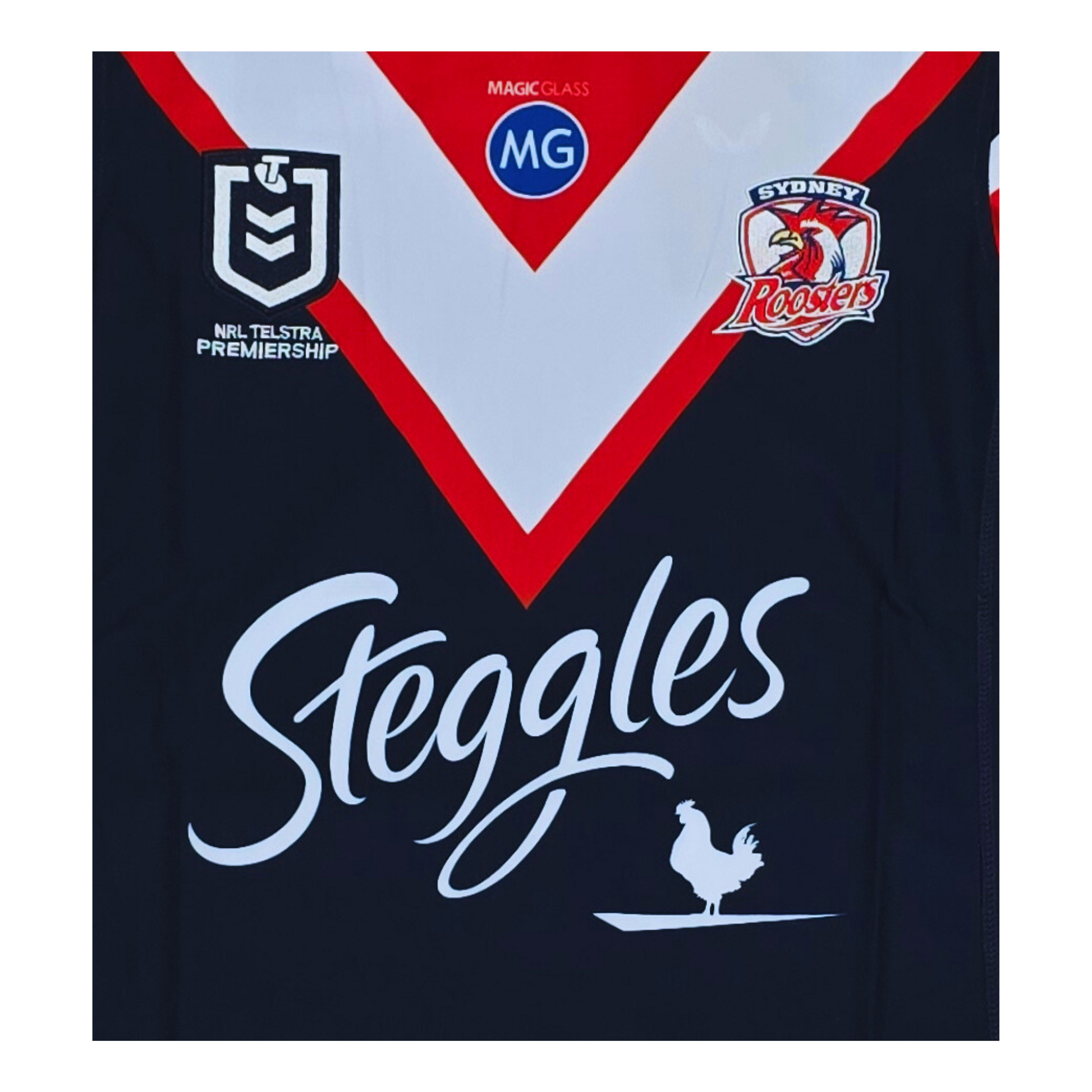 Sydney Roosters 2021 Home Jersey Front Logo