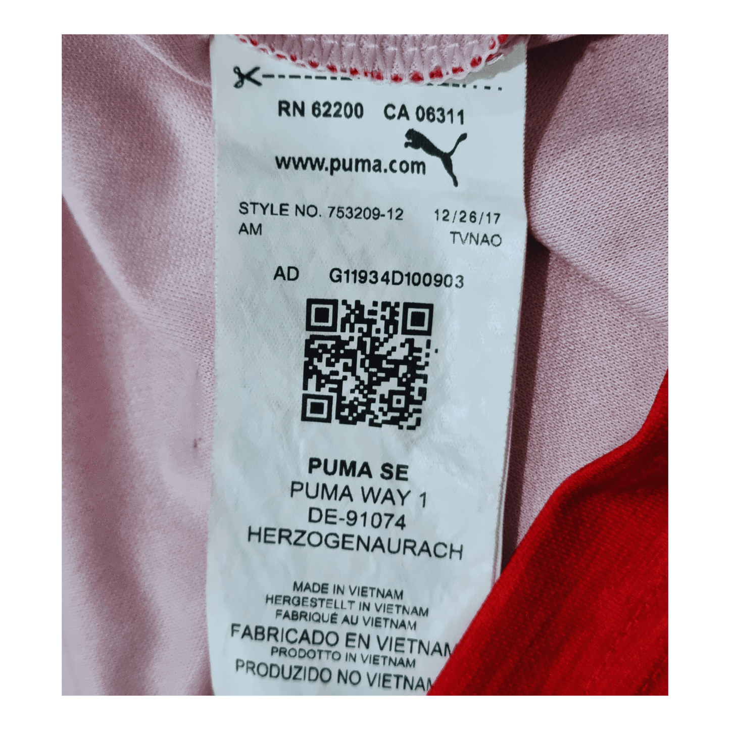 Shirt Bar Code Tag