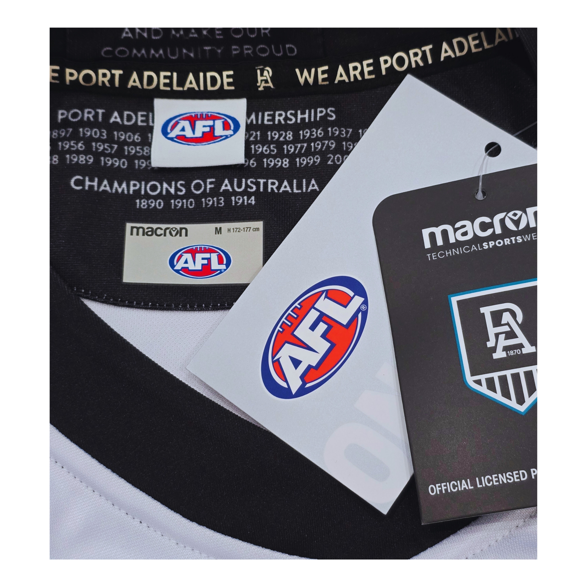 Port Adelaide Power 2021 Clash Guernsey Collar Tag | Upcycled Locker 