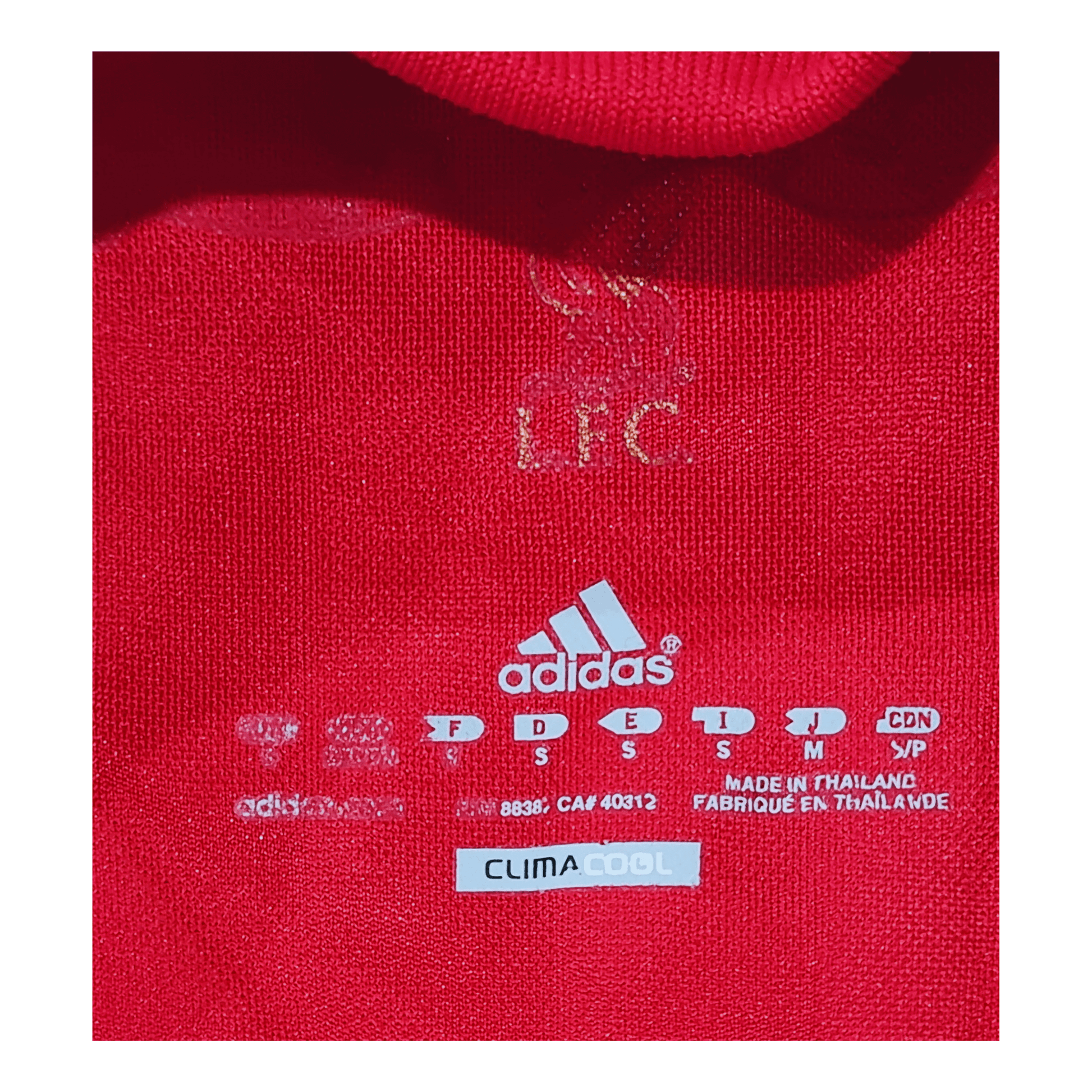 Liverpool 2010/12 Home Jersey - Steven Gerrard Size Tag | Upcycled Locker
