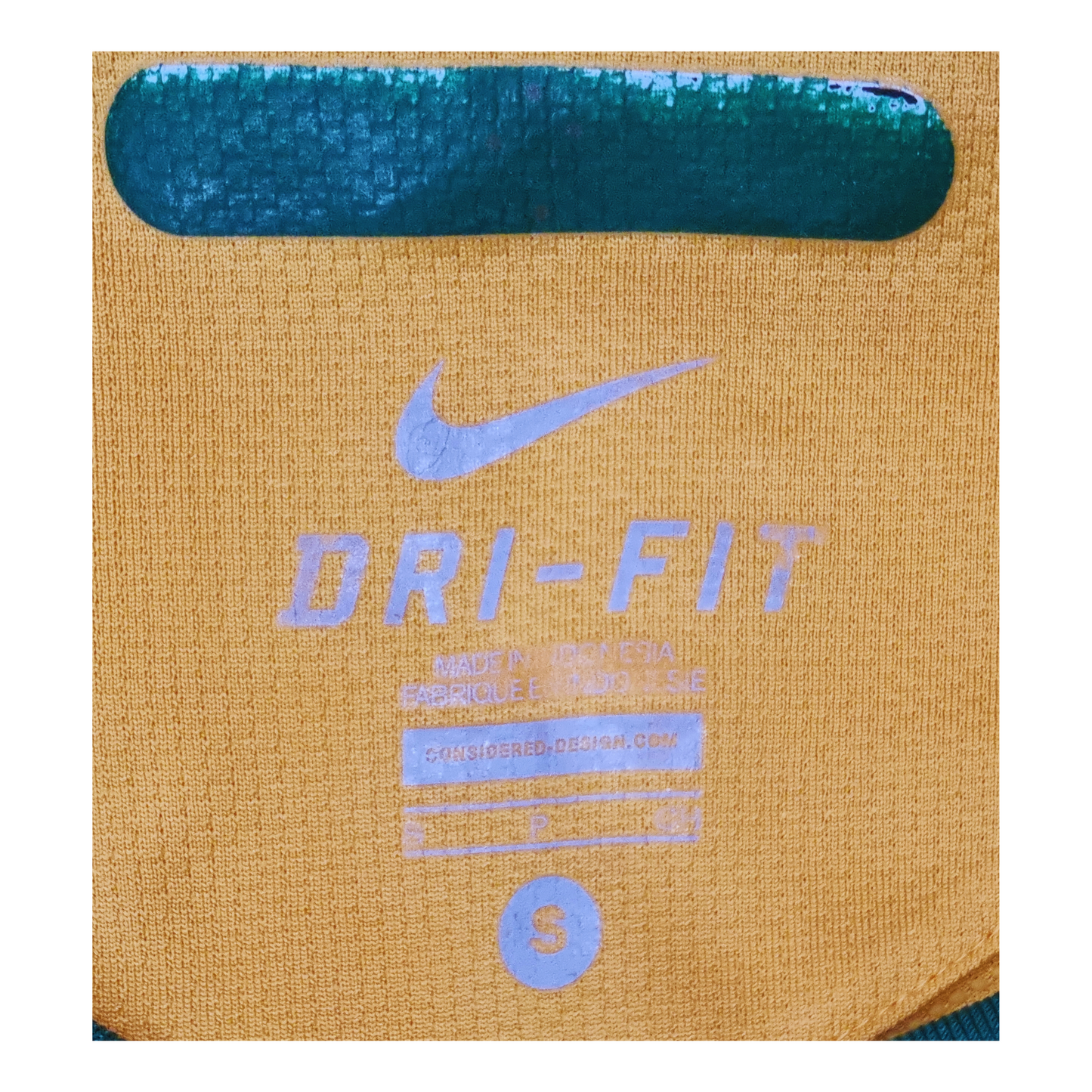 A yellow and blue Nike Australia 2010 Home Jersey bag with the word dri fit on it, perfect for showcasing your Australia pride.