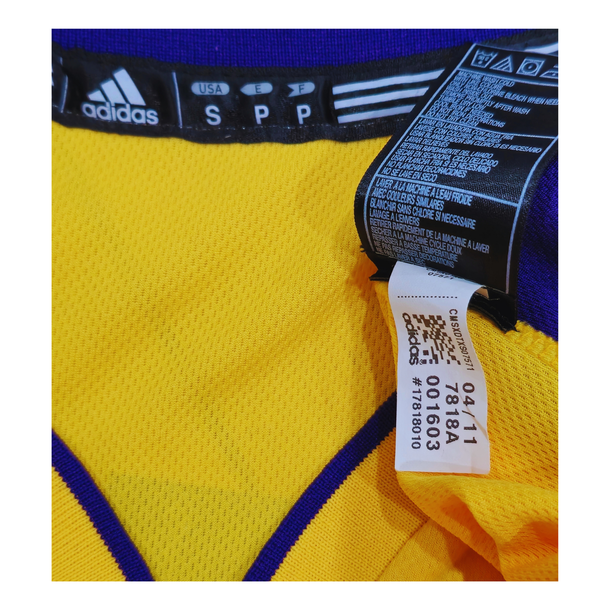 Los Angeles Lakers 2012/13 Swingman Jersey - Dwight Howard Collar Tag | Upcycled Locker