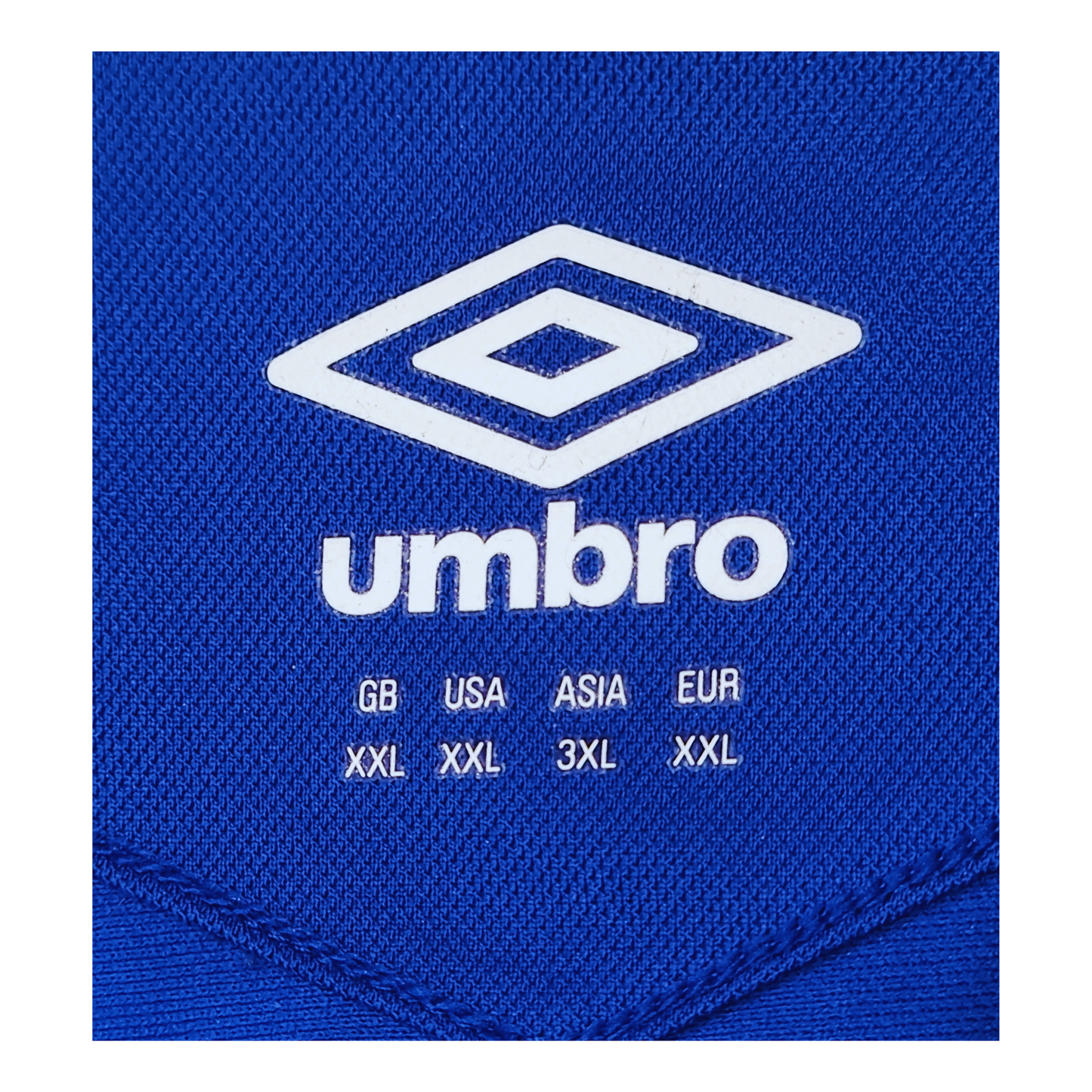 An Umbro Everton 2017/18 Home Jersey - Wayne Rooney with the Umbro logo on it.