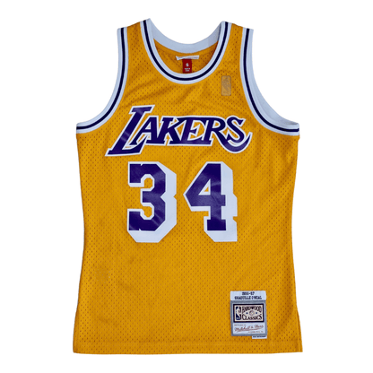 LA Lakers HWC Throwback Swingman Jersey Front - Shaquille O'Neill