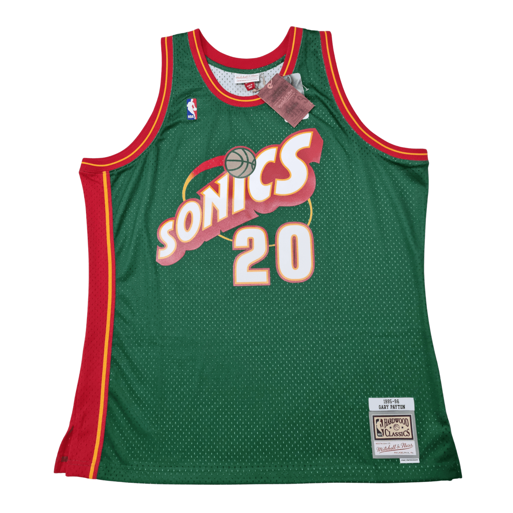 Seattle Supersonics 1995/96 HWC Swingman Jersey Front - Gary Payton