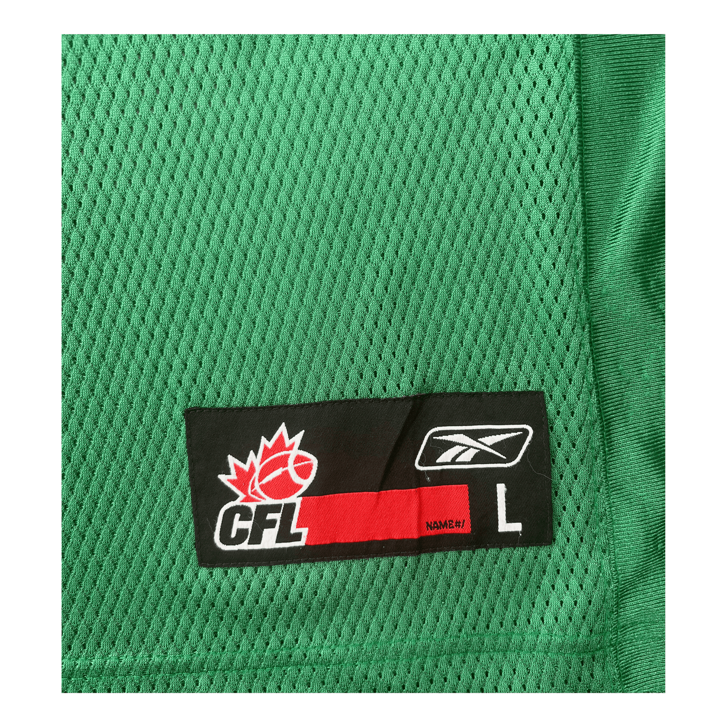 Saskatchewan Roughriders Jersey Size Tag